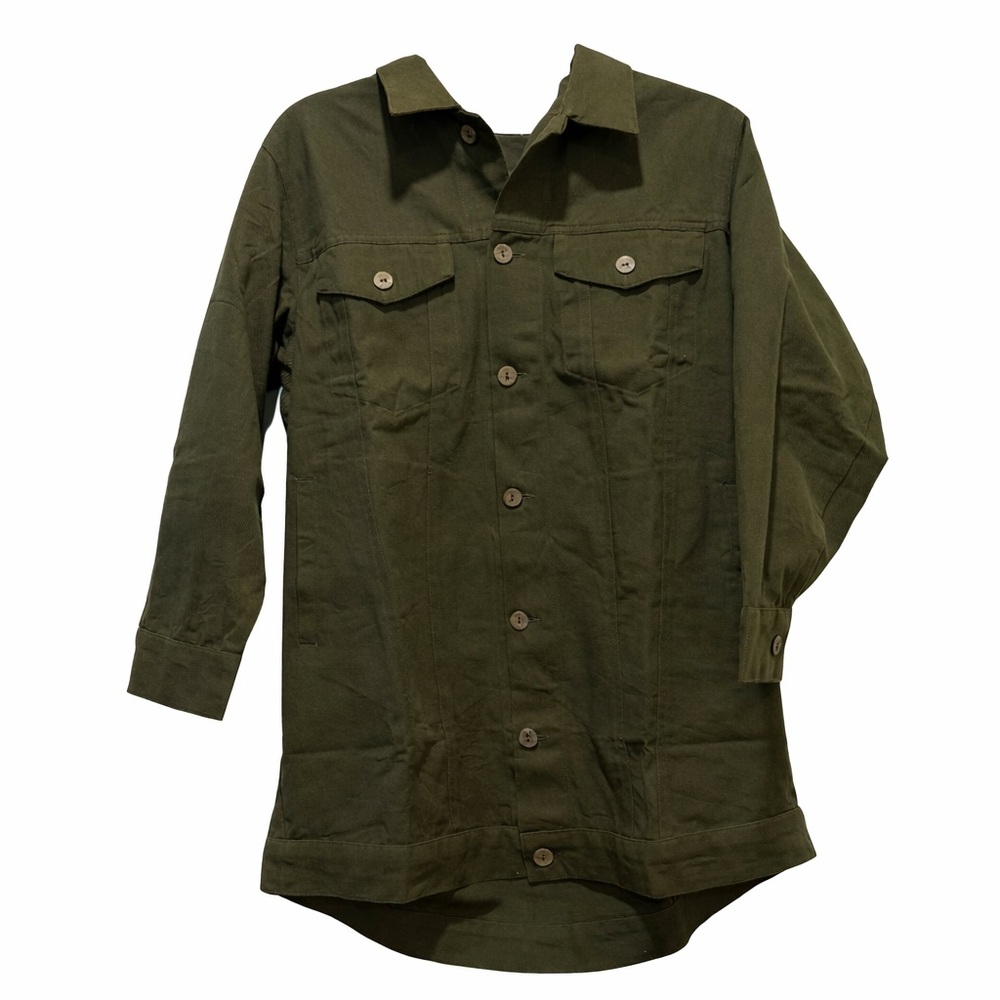 Olive Green Jean Jacket - Picture 1 of 5